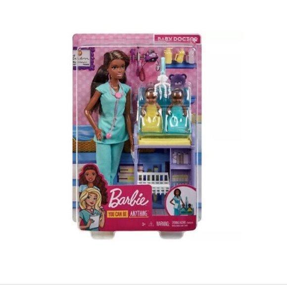 Career Barbie Baby Doctor Pediatrician Doll Play set & babies - Picture 5 of 6